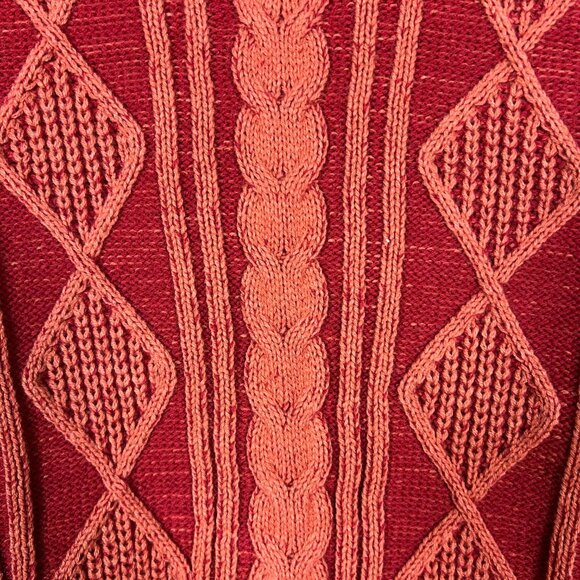 NWT Orange Cable Knit Sweater - Picture 3 of 6